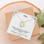 Sentimental Heart Necklace for Wife Anniversary | Custom Heart Design