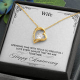 Sentimental Heart Necklace for Wife Anniversary | Custom Heart Design