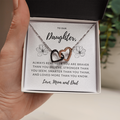 Braver, Stronger and Smarter-From Mom & Dad - Custom Heart Design