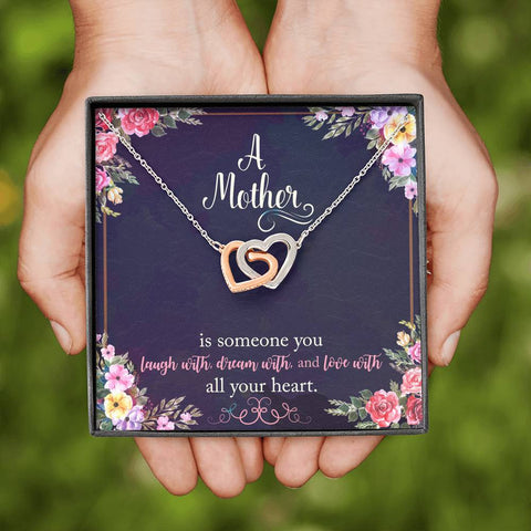 Sentimental Interlocking Hearts Necklace for Mom | Custom Heart Design