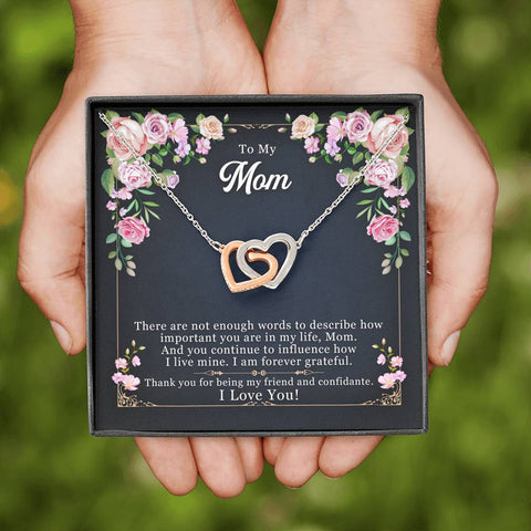 Sentimental Interlocking Hearts Necklace for Mom | Custom Heart Design