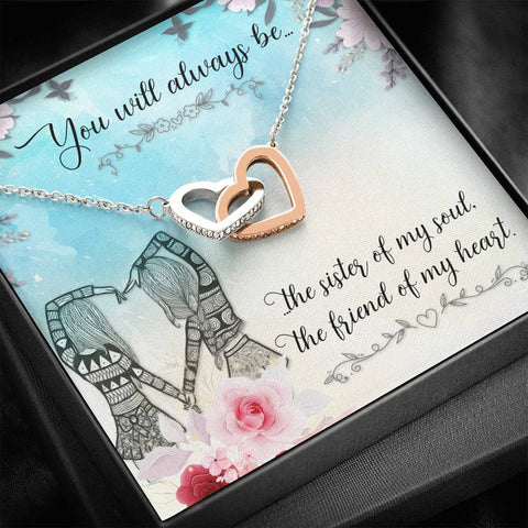 Sentimental Interlocking Hearts Necklace for Friend | Custom Heart Design