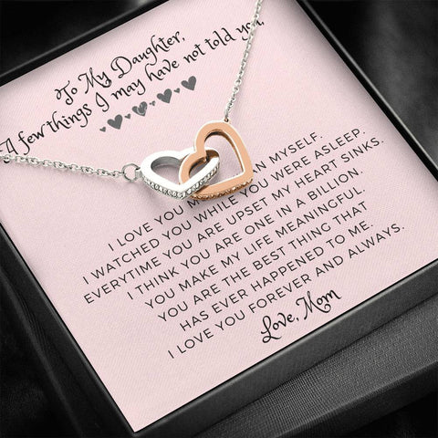 Sentimental Meaningful Interlocking Hearts Necklace for Daughter | Custom Heart Design