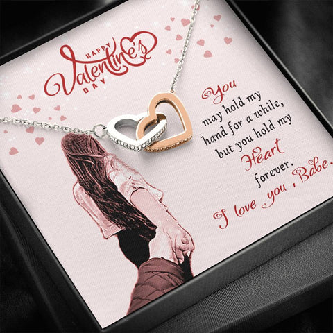 Interlocking Hearts Necklace for Valentine | Custom Heart Design