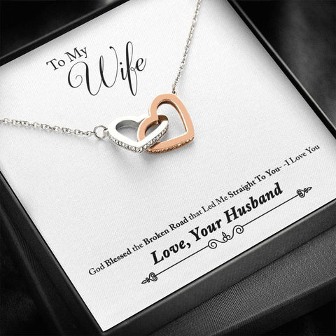 Sentimental Interlocking Hearts Necklace for Wife | Custom Heart Design