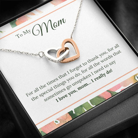 Sentimental Interlocking Hearts Necklace for Mom | Custom Heart Design