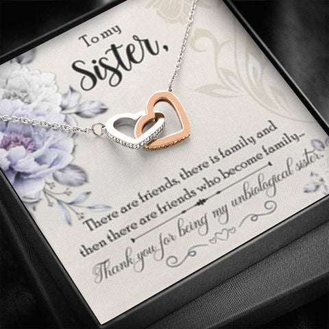 Sentimental Interlocking Hearts Necklace for Sister | Custom Heart Design