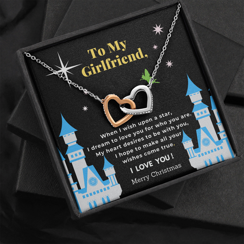 Girlfriend, When I wish upon a star - Interlocking Hearts - Custom Heart Design