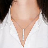 Welcome Little One-Vertical Stick Necklace - Custom Heart Design