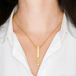 Welcome Little One-Vertical Stick Necklace - Custom Heart Design