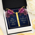 The day we married-Vertical Stick - Custom Heart Design