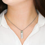 In Loving Memory, Those we love don't go away-Birthstone Necklace - Custom Heart Design