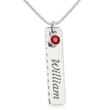 Welcome Little One-Birthstone Name Necklace - Custom Heart Design