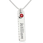Mommy's First Christmas-Birthstone/Name Necklace - Custom Heart Design