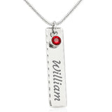Mommy's First Christmas-Birthstone/Name Necklace - Custom Heart Design