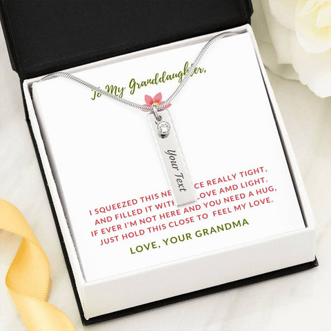 Love and Light-Birthstone/Text Necklace - Custom Heart Design