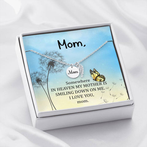 Mom Remembrance-My Mother is smiling down on me. - Custom Heart Design