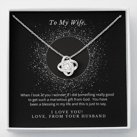Love Knot Necklace for Wife | Custom Heart Design