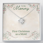 Mommy's First Christmas-Love Knot - Custom Heart Design
