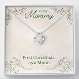 Mommy's First Christmas-Love Knot - Custom Heart Design