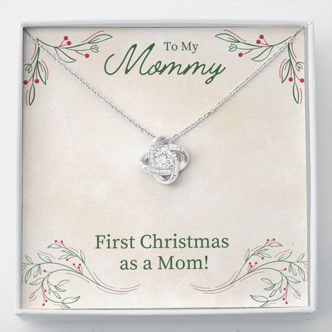 Mommy's First Christmas-Love Knot - Custom Heart Design