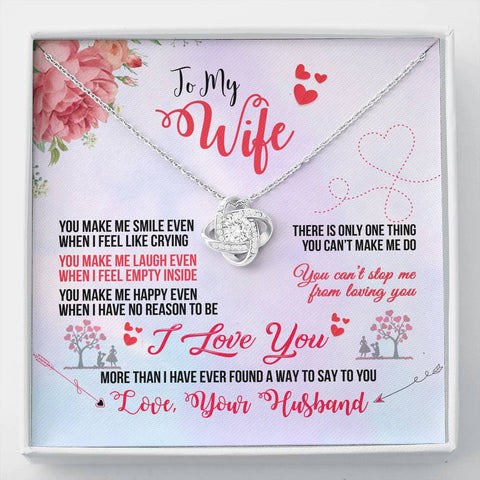 Love Knot Necklace for Wife | Custom Heart Design