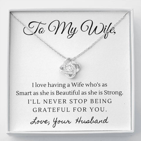 Love Knot Necklace for Wife | Custom Heart Design