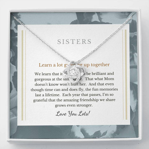 Love Knot Necklace for Sisters | Custom Heart Design