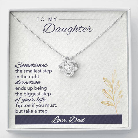 Love Knot Necklace for Daughter From Dad | Custom Heart Design