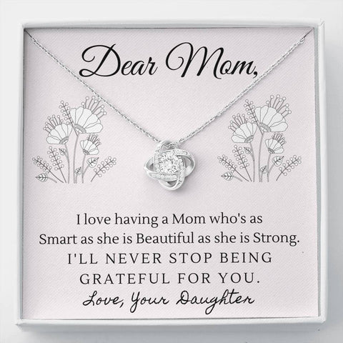 Love Knot Necklace for Mom From Daughter | Custom Heart Design