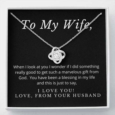 Love Knot Necklace for Wife | Custom Heart Design