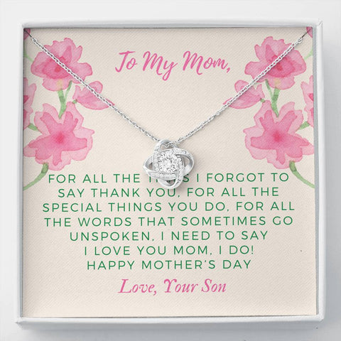 For all you do Mom, From Son-Love Knot - Custom Heart Design
