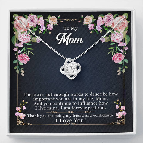 Love Knot Necklace for Mom | Custom Heart Design