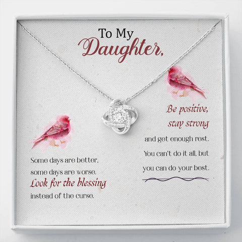 Love Knot Necklace for Daughter | Custom Heart Design