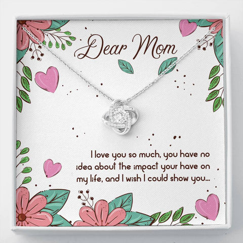 Sentimental Love Knot Necklace for Mom | Custom Heart Design