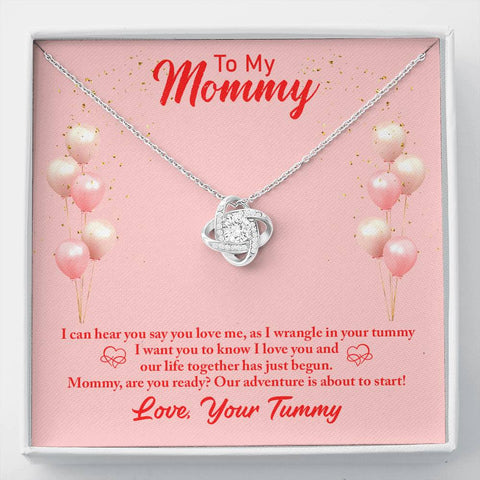 Love Knot Necklace for Mom to Be | Custom Heart Design