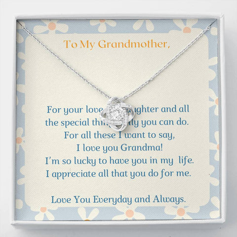 Love Knot Necklace for Grandmother | Custom Heart Design