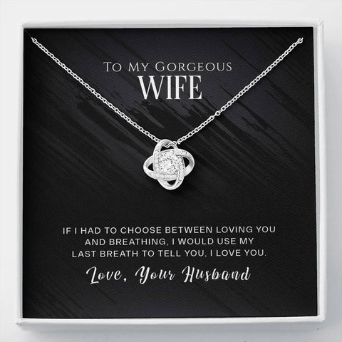 Love Knot Necklace for Wife | Custom Heart Design