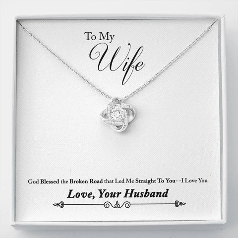 Sentimental Love Knot Necklace for Wife | Custom Heart Design