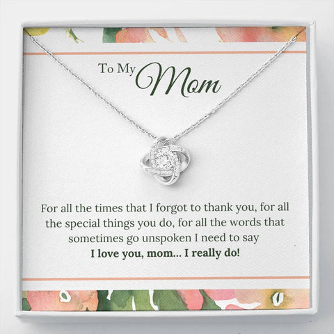 Love Knot Necklace for Mom | Custom Heart Design