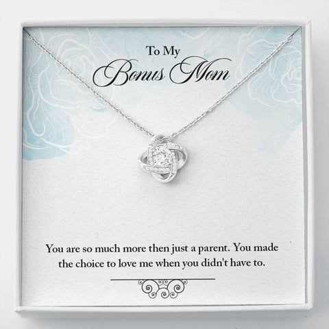 Sentimental Love Knot Necklace for Bonus Mom | Custom Heart Design