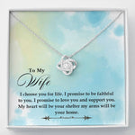 Love Knot Necklace for Wife | Custom Heart Design