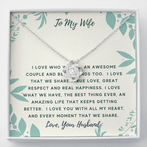 Love Knot Necklace for Wife | Custom Heart Design