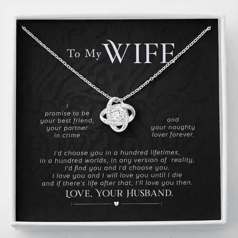 Love Knot Necklace for Wife | Custom Heart Design