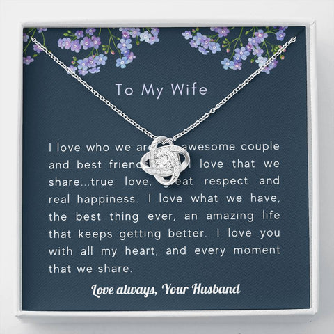 Love Knot Necklace for Wife | Custom Heart Design