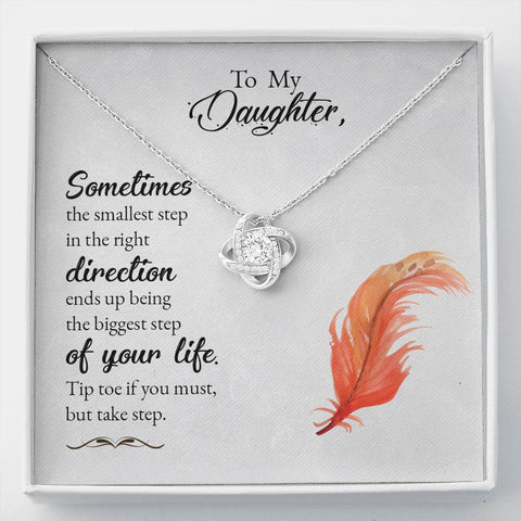 Love Knot Necklace for Daughter | Custom Heart Design