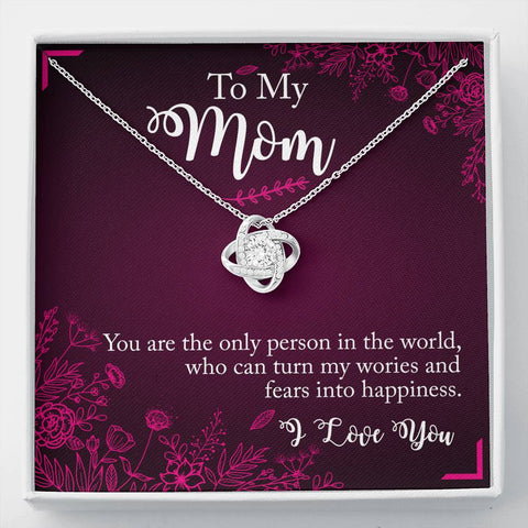 Sentimental Love Knot Necklace for Mom | Custom Heart Design