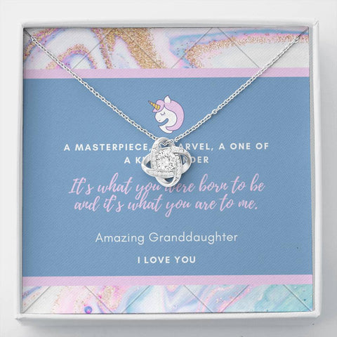 Love Knot Necklace for Granddaughter | Custom Heart Design