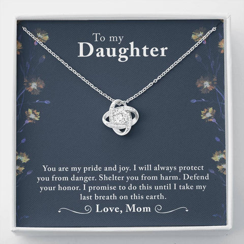 Love Knot Necklace for Daughter from Mom | Custom Heart Design