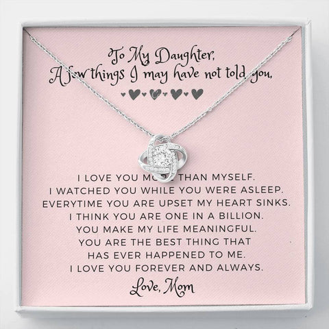 Sentimental Love Knot Necklace to Daughter | Custom Heart Design